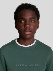 Lyle & Scott Green Boys Utility Cargo Jersey 100% Cotton Sweatshirt - Image 4 of 6
