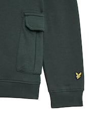 Lyle & Scott Green Boys Utility Cargo Jersey 100% Cotton Sweatshirt - Image 6 of 6