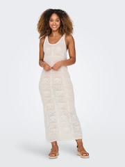 ONLY gehäkeltes, ärmelloses, gestricktes Midi-Strandkleid - Bild 1 von 8
