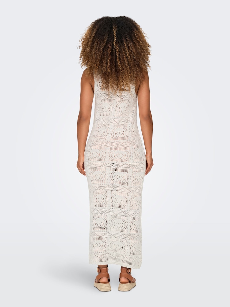 ONLY gehäkeltes, ärmelloses, gestricktes Midi-Strandkleid - Bild 2 von 8