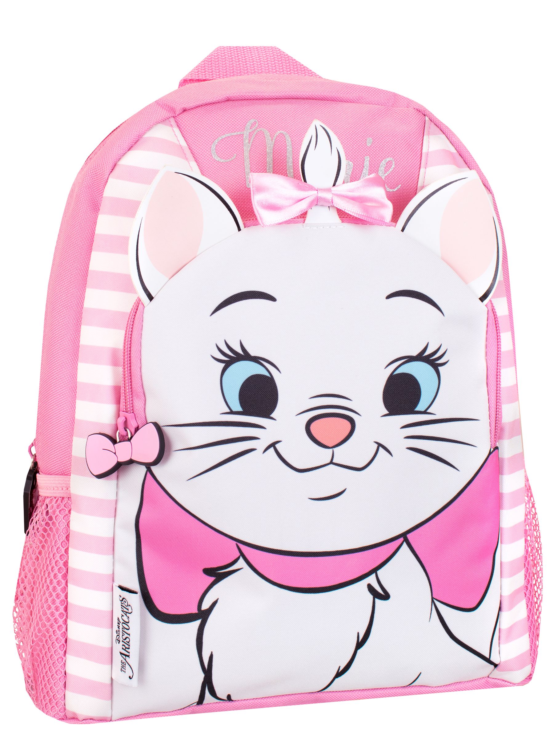 Disney Aristocats NWT Marie Pink/Blue Deluxe Nylon 12in Mini Backpack Disney Aristocats Marie Winking Pink & White 10.5 main image 4