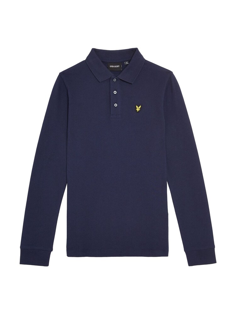 Lyle & Scott Navy Blue Long Sleeve Boys Polo Shirt - Image 1 of 5