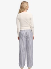 Superdry Blue Cotton Stripe Trousers - Image 4 of 8