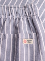 Superdry Blue Cotton Stripe Trousers - Image 8 of 8