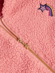 Monsoon Pink Teddy Cosmic Fleece Jacket - Image 3 of 3