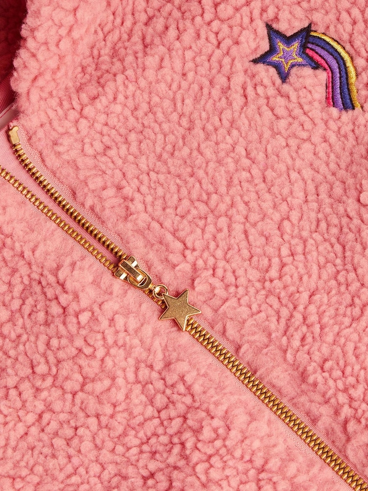 Monsoon Pink Teddy Cosmic Fleece Jacket - Image 3 of 3