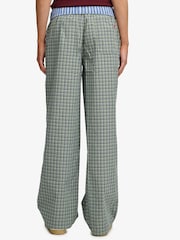 Superdry Green Mini Check Cotton Trousers - Image 2 of 7