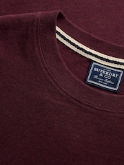 Superdry Burgundy Red Essential Stacked Logo Embroidered T-Shirt - Image 5 of 5