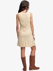 Superdry Yellow Printed Sweetheart Mini Dress - Image 5 of 6