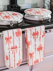 Avalon Home Red Red Ribbons Tea Towel - Image 1 of 6