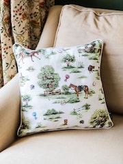 Avalon Home Green Horse Girl Chic Cushion Cover 45x45cm - Image 2 of 5