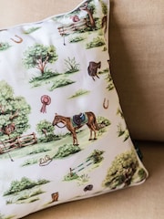 Avalon Home Green Horse Girl Chic Cushion Cover 45x45cm - Image 3 of 5