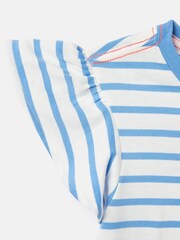 Joules Girls' Flutter Astra Blue Short Sleeve Artwork T-Shirt - Image 6 of 7