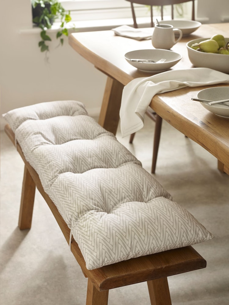 Natural 100% Cotton Geo Bench Pad - Image 1 of 4