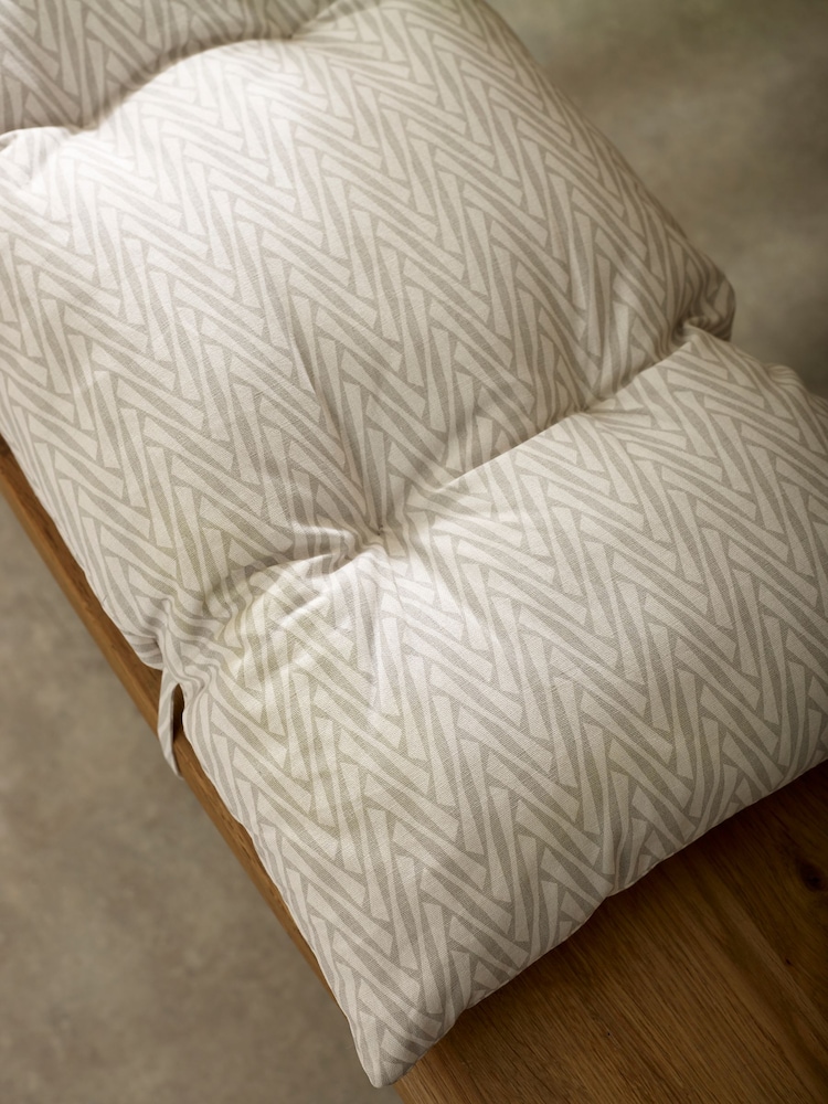 Natural 100% Cotton Geo Bench Pad - Image 2 of 4