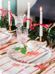 Avalon Home Set of 3 Red Ribbons Napkins - Image 5 of 6