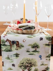 Avalon Home Green Horse Girl Chic Table Runner - Image 1 of 5