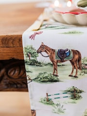 Avalon Home Green Horse Girl Chic Table Runner - Image 2 of 5