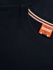 Superdry Blue Essential Serif Logo Embroidered T-Shirt - Image 5 of 6