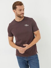 FatFace Purple Landrover Deconstructed Graphic T-Shirt - Image 1 of 5