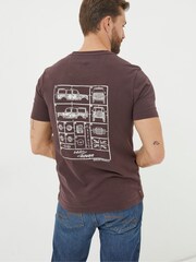 FatFace Purple Landrover Deconstructed Graphic T-Shirt - Image 2 of 5