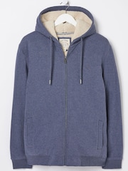 FatFace Blue Fleece Lined Zip Hoodie - Image 1 of 1