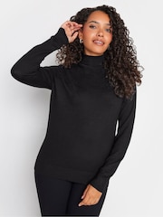 M&Co Black Roll Neck Jumper - Image 1 of 4