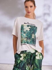 Green Henri Rousseau Cotton Short Sleeve Pyjamas - Image 4 of 5