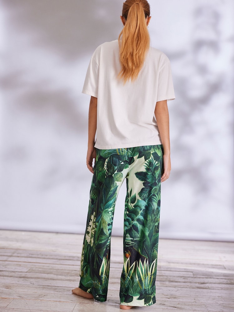Green Henri Rousseau Cotton Short Sleeve Pyjamas - Image 5 of 5