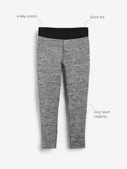 Dark Grey Marl Sports Leggings (3-16yrs) - Image 5 of 5