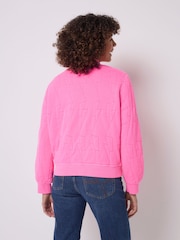 SCAMP & DUDE Pink Quilted Fitted Bomber Jacket - Image 2 of 6
