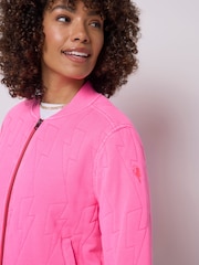 SCAMP & DUDE Pink Quilted Fitted Bomber Jacket - Image 6 of 6