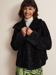 Phase Eight Black Faux Fur Lucy Jacket - Image 1 of 6