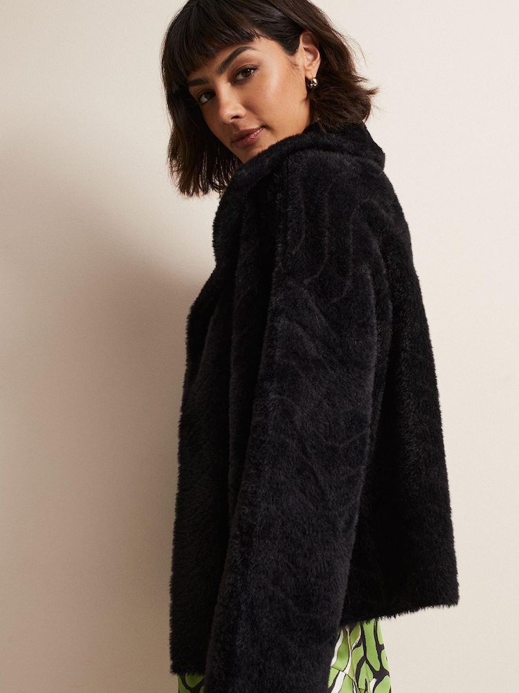 Phase Eight Black Faux Fur Lucy Jacket - Image 2 of 6