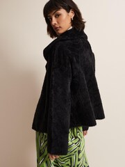 Phase Eight Black Faux Fur Lucy Jacket - Image 4 of 6
