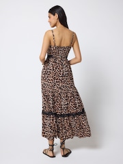SCAMP & DUDE Natural Jaguar Lace Trim Midi Sundress - Image 2 of 4