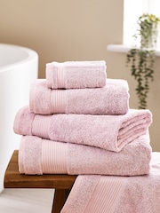 Pink Light Egyptian Cotton Towel - Image 1 of 5