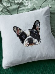 Ted Baker Silver French Bulldog 100% Cotton Cushion - Image 2 of 5
