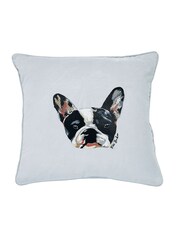 Ted Baker Silver French Bulldog 100% Cotton Cushion - Image 5 of 5