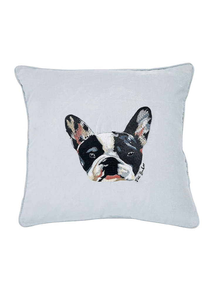 Ted Baker Silver French Bulldog 100% Cotton Cushion - Image 5 of 5