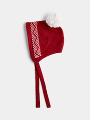 JoJo Maman Bébé Red Fairisle Fair Isle Knitted Romper - Image 7 of 8
