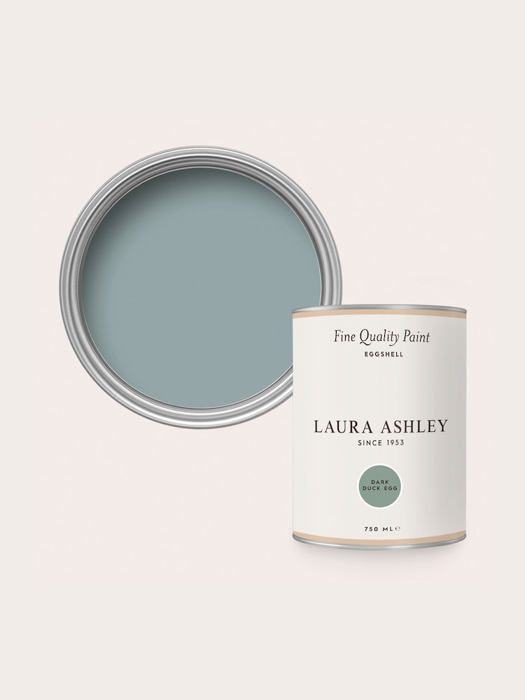 Laura Ashley Dark Duck Egg Blue Eggshell 750ml Paint - Image 4 of 4