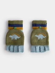 JoJo Maman Bébé Green Dino Mittens - Image 1 of 5