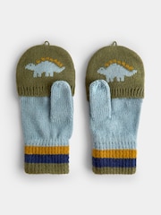 JoJo Maman Bébé Green Dino Mittens - Image 2 of 5