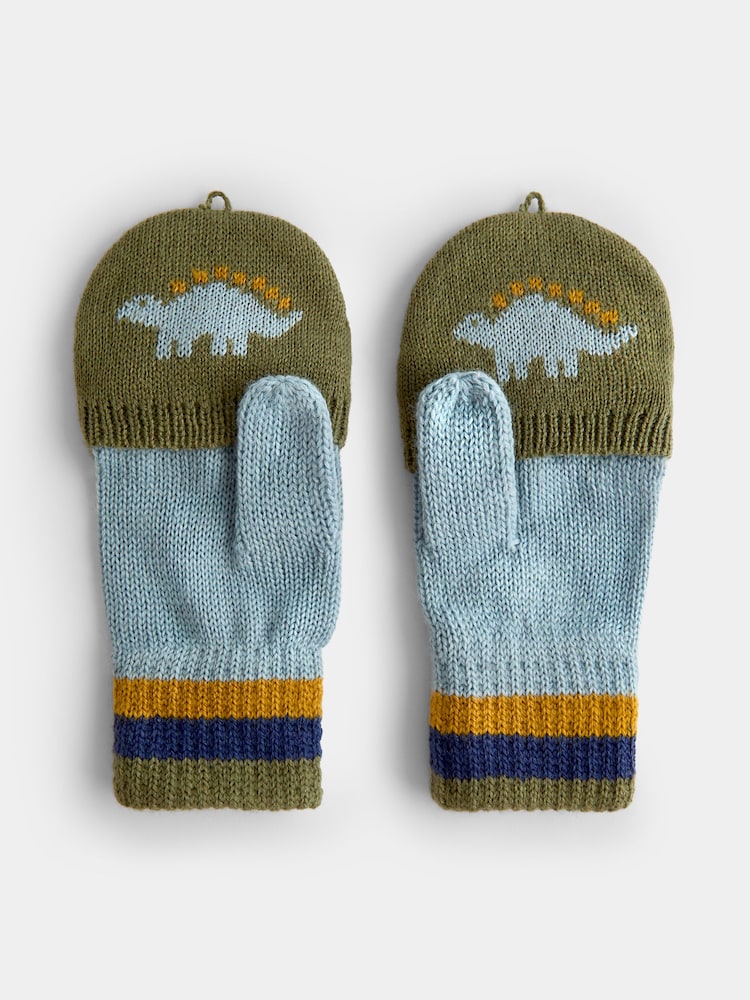 JoJo Maman Bébé Green Dino Mittens - Image 2 of 5