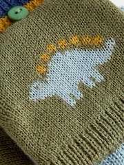 JoJo Maman Bébé Green Dino Mittens - Image 5 of 5