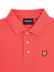 Lyle & Scott Coral Pink Boys Classic Polo Shirt - Image 3 of 3