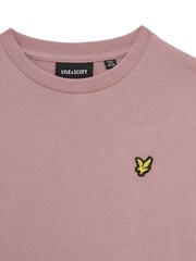 Lyle & Scott Mauve Purple Boys Essentials 100% Cotton Crew Neck T-Shirt - Image 4 of 4