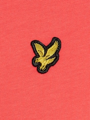 Lyle & Scott Coral Pink Boys Essentials 100% Cotton Crew Neck T-Shirt - Image 2 of 2