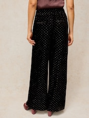 White Stuff Black Reagan Velvet Trousers - Image 2 of 6